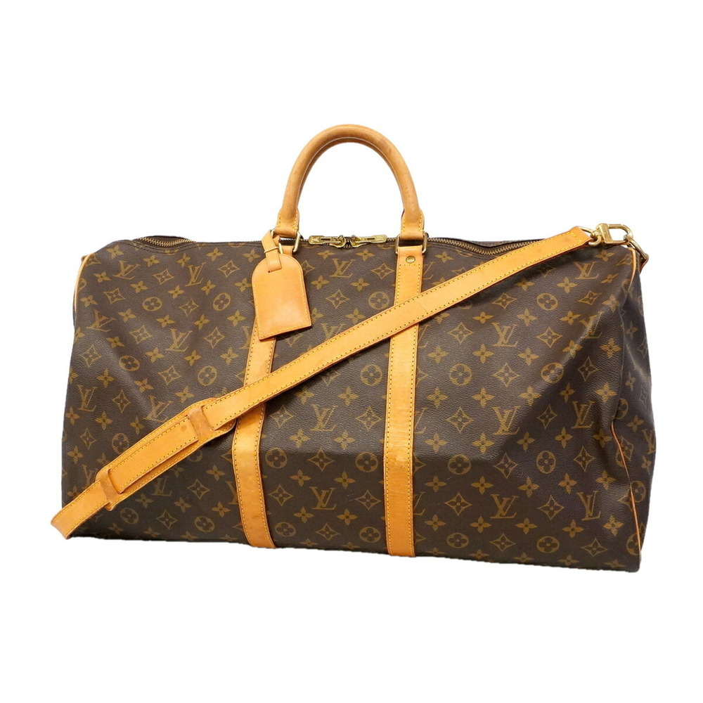 Louis Vuitton Bag - Boston Monogram Keepall Bandoulière 55 M41414 Brown Men's...